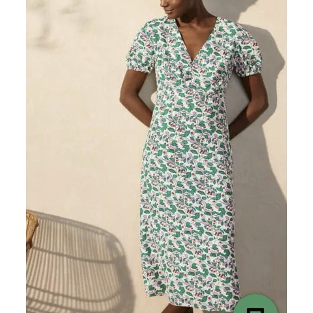 Boden Ivory Orchard Tessa‎ Midi Dress 6R